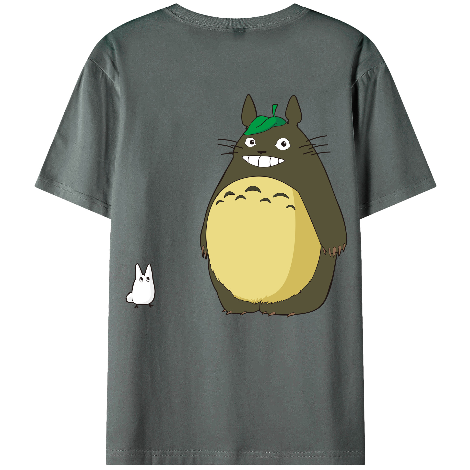 （画像用） となりのトトロ 草壁メイ 草壁サツキ My Neighbor Totoro Satsuki Kusakabe Mei Kusakabe 綿100％ メンズ半袖Tシャツ（バックプリント） 通気性